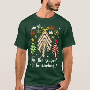 Bücher Weihnachtsbaum Es ist die Zeit zum Lesen T-Shirt