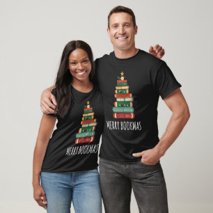 Bücher Weihnachtsbaum Merry Bookmas T-Shirt