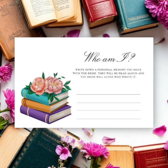 Bücher - Wer bin ich Brautparty-Spiel Briefpapier (Von Creator hochgeladen)