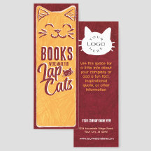 Bücher wurden für das Lap Cats Business Lesezeiche