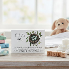 Bücher zum Baby Nesting Party Bird Nest Begleitkarte