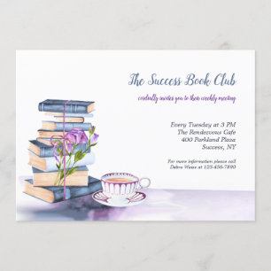 Bücher zum Lesen des Buchclubs Einladung