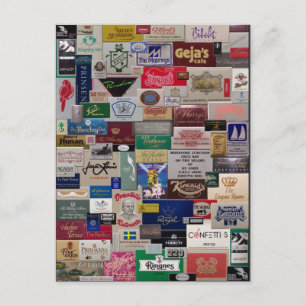 Bücher zuordnen postkarte