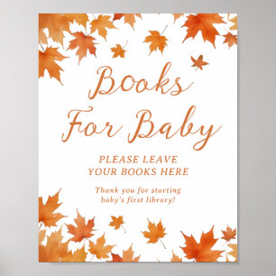 Bücher zur Babyparty im Herbst für das Baby Poster
