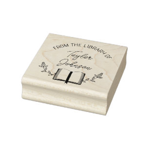 Bücherbibliothek Buchzeichen Custom floral lady fa Gummistempel