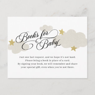 Bücherbuchse für Babydusche Begleitkarte