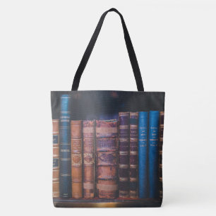 Bücherei Alles-über-Print Tote-Tasche, groß