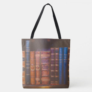 Bücherei Alles-über-Print Tote-Tasche, groß
