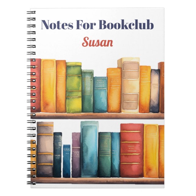 Bücherhinweise für den Buchclub Mit Monogramm Notizblock (Vorderseite)