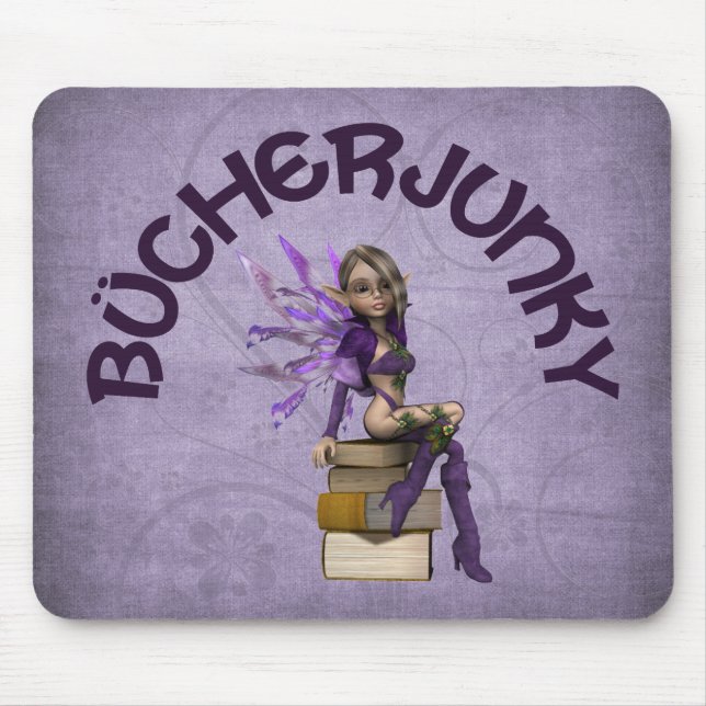 Bücherjunky Mousepad (Vorne)