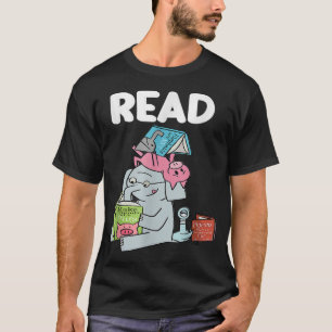 Bücherklub-Saugie-Elefantentauben, lustiges Hemd T-Shirt