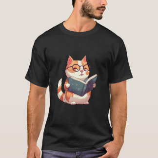 Bücherliebende Katze mit Brille  Süß & Intellektue T-Shirt