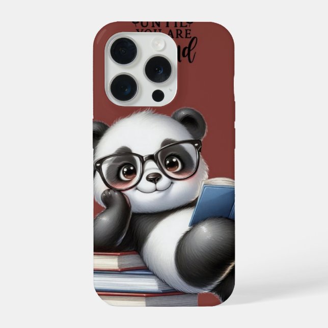 Bücherliebender Panda iPhone Hülle (Rückseite)