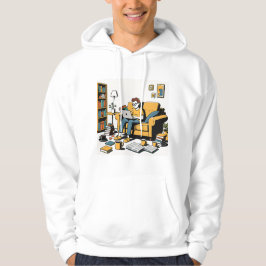 Bücherliebhaber auf dem Sofa Hoodie