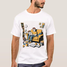 Bücherliebhaber auf dem Sofa