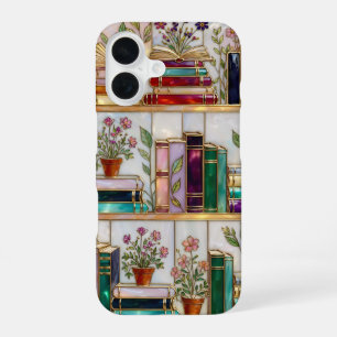Bücherliebhaber Blumen Bücherregal iPhone-Hülle iPhone 16 Hülle