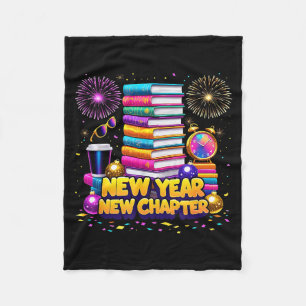 Bücherliebhaber Frohes Neues Jahr Kapitel 2026 Büc Fleecedecke