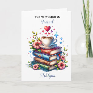 Bücherliebhaber GeburtstagFaltkarte Karte