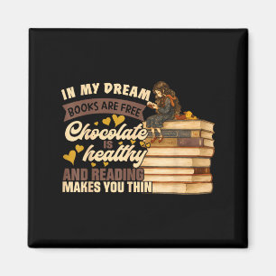 Bücherliebhaber-Geschenk Lesegeschenk Süßer Schoko Magnet