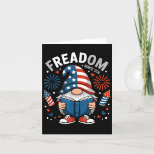 Bücherliebhaber-Gnom patriotische amerikanische Fl Karte