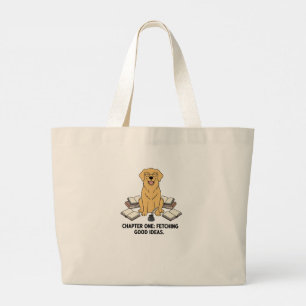 Bücherliebhaber Golden Retriever apportier Ideen G Jumbo Stoffbeutel