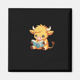Bücherliebhaber Kuh Bücherwurm ich lese Tierliebha Magnet
