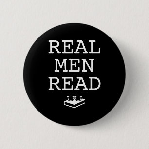 Bücherliebhaber Lehrer - lesende Männer Jungen - l Button