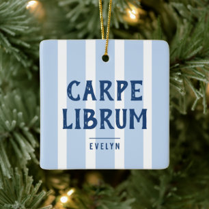 Bücherliebhaber Lustiger Spruch Carpe Librum Benut Keramikornament