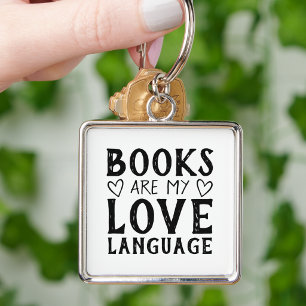 Bücherliebhaber Lustiger Spruch Schwarz und Weiß Schlüsselanhänger