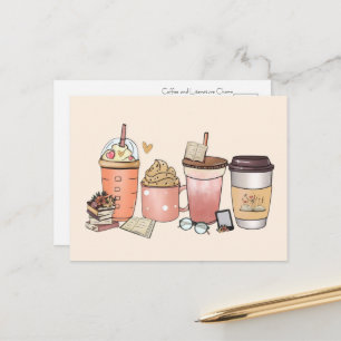 Bücherliebhaber und Kaffeeliebhaber Postkarte