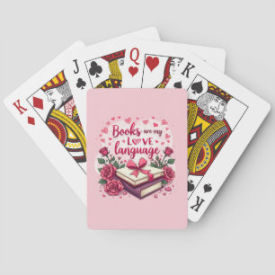 Bücherliebhaber Valentinstag Romantische Lesesthet Spielkarten