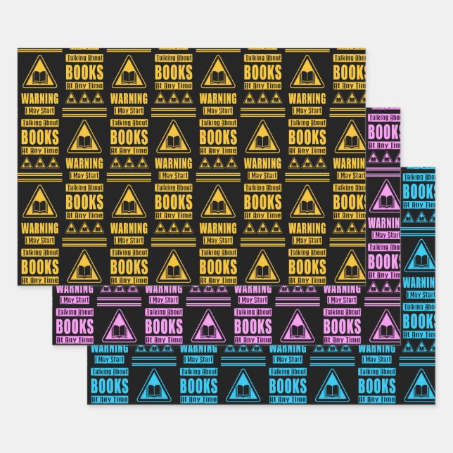 Bücherliebhaber Warnschild Sammlung 1 Geschenkpapier Set (Set)