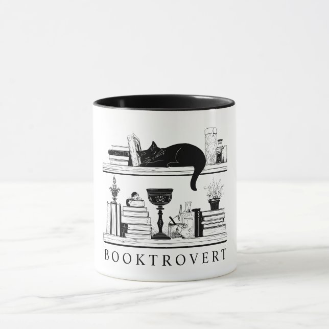Bücherliebhabers Buchtrovert Lustiger Spruch Tasse (Zentrum)