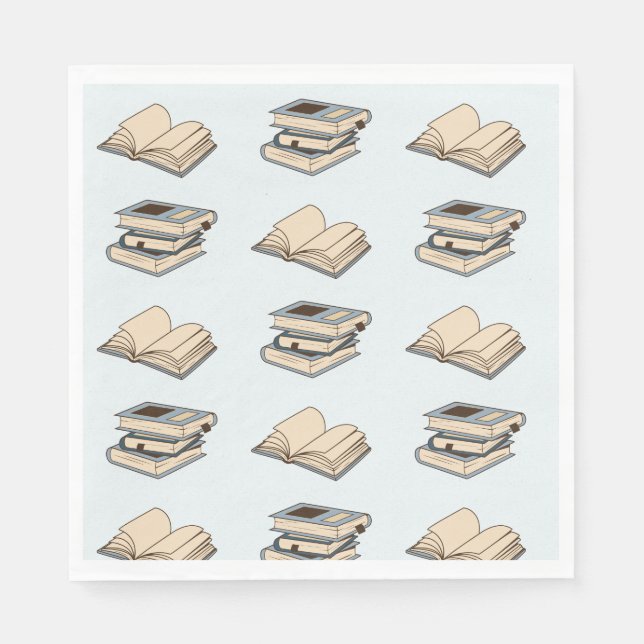 Büchermuster Serviette (Vorderseite)