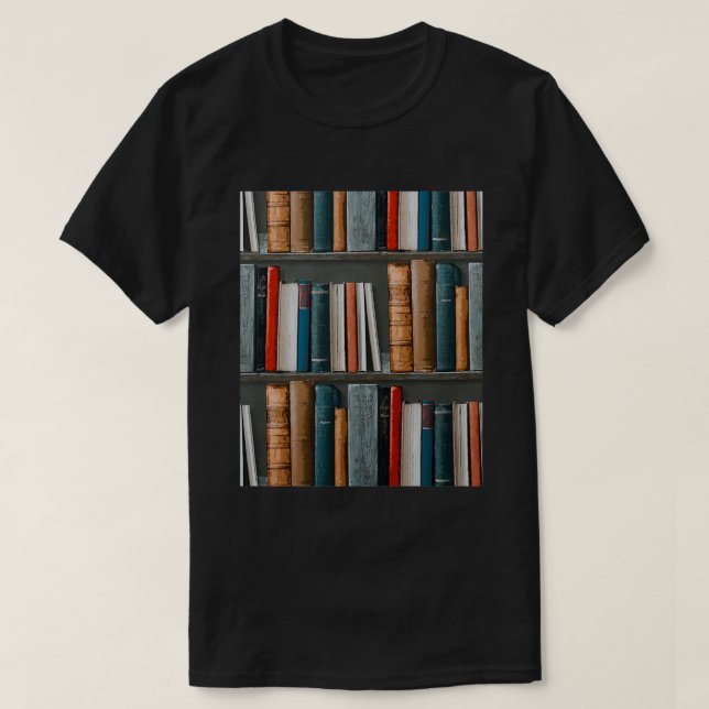 Büchermuster T-Shirt (Design vorne)