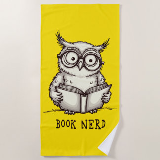 Büchernerd-Eule Strandtuch