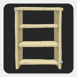 Bücherregal für Glittermöbel Quadratischer Aufkleber