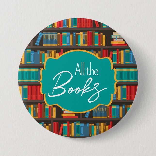 Bücherregal Leseliebe Button (Vorderseite)