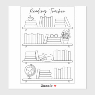 Bücherregal-Leselog-Tracker Buchrücken-Färbung  Aufkleber