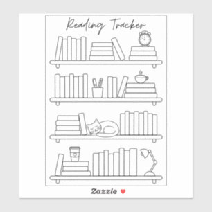 Bücherregal-Leselog-Tracker Buchrücken-Färbung  Aufkleber