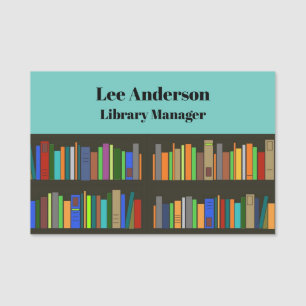 Bücherregale Design Name Tag Namensschild