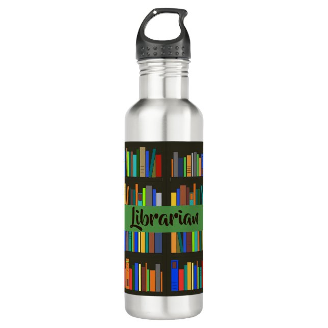 Bücherregale Design Wasserflasche Edelstahlflasche (Vorderseite)