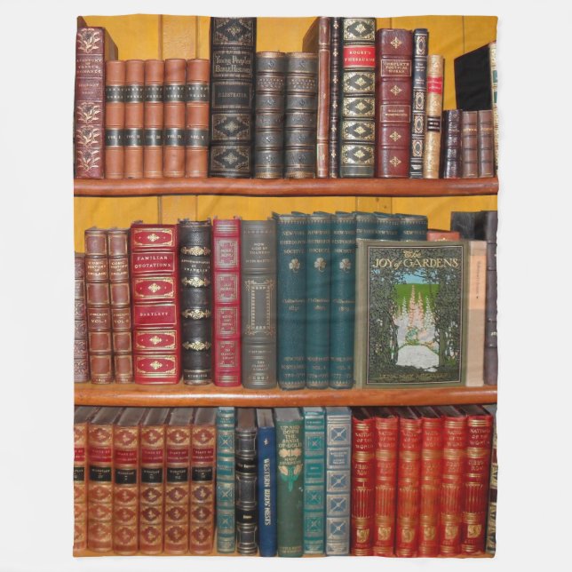Bücherregale Fleecedecke (Vorderseite)