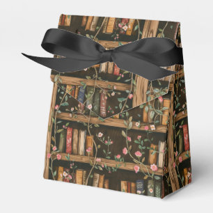 Bücherregale mit blühenden Reben Geschenkschachtel