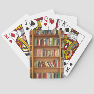 Bücherregalhintergrund Spielkarten