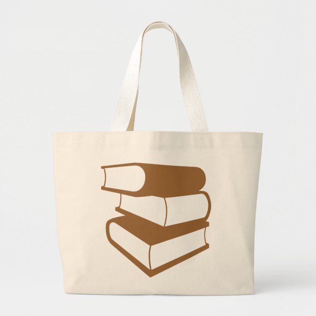 Bücherstapel Jumbo Stoffbeutel (Vorne)