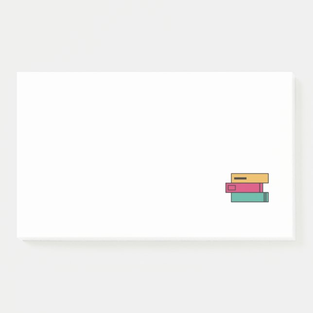 Bücherstapel Post-it Klebezettel (Vorderseite)