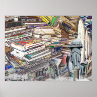Bücherstapel Poster