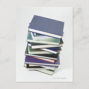 Bücherstapel Postkarte