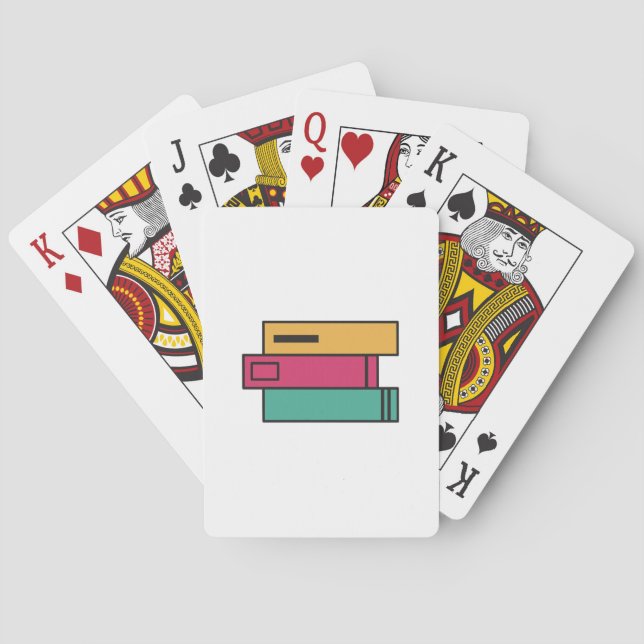Bücherstapel Spielkarten (Rückseite)